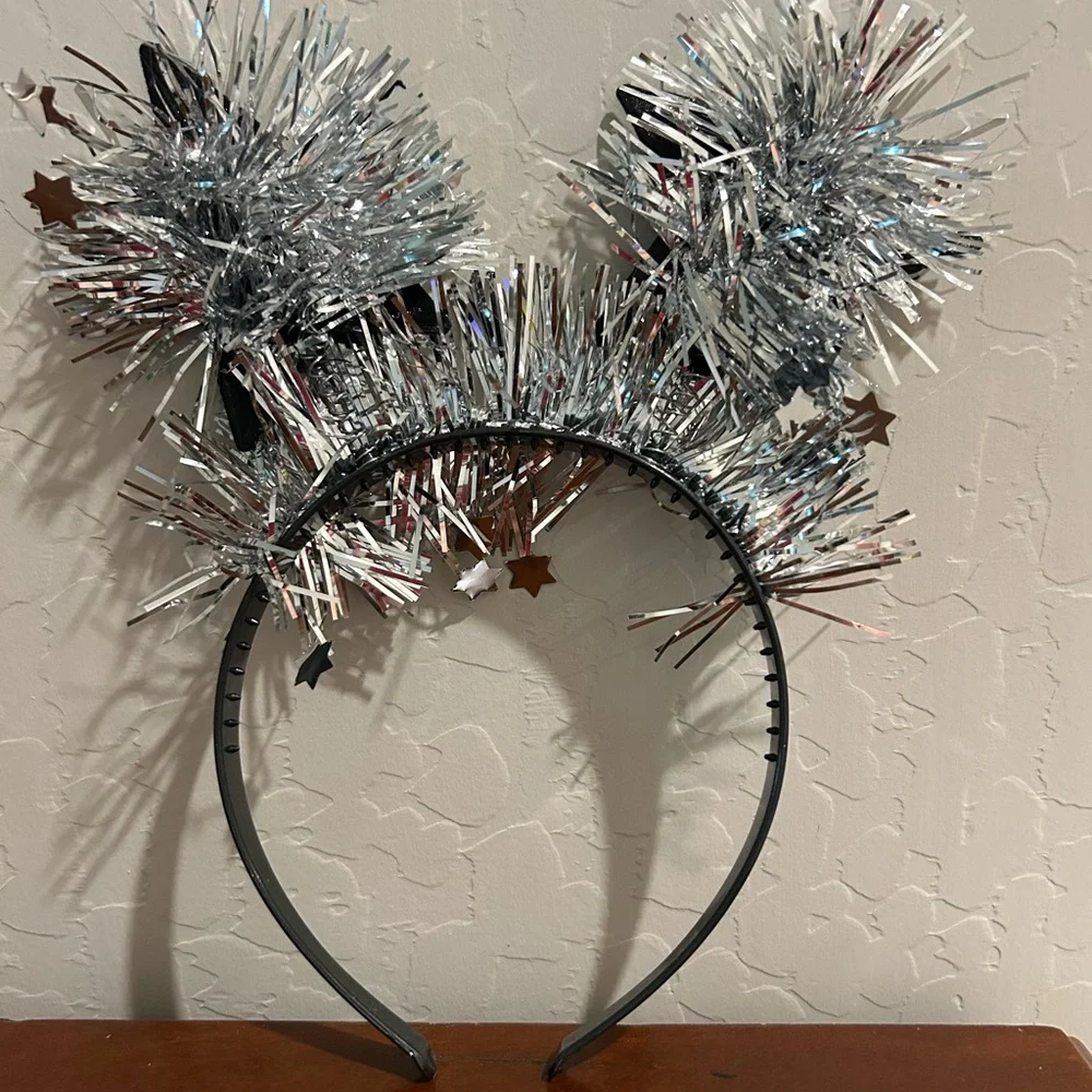 Happy New Year Purple Star Tinsel Headband